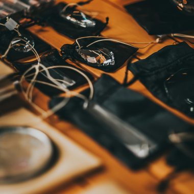 Collection of precious stones in creative workshop